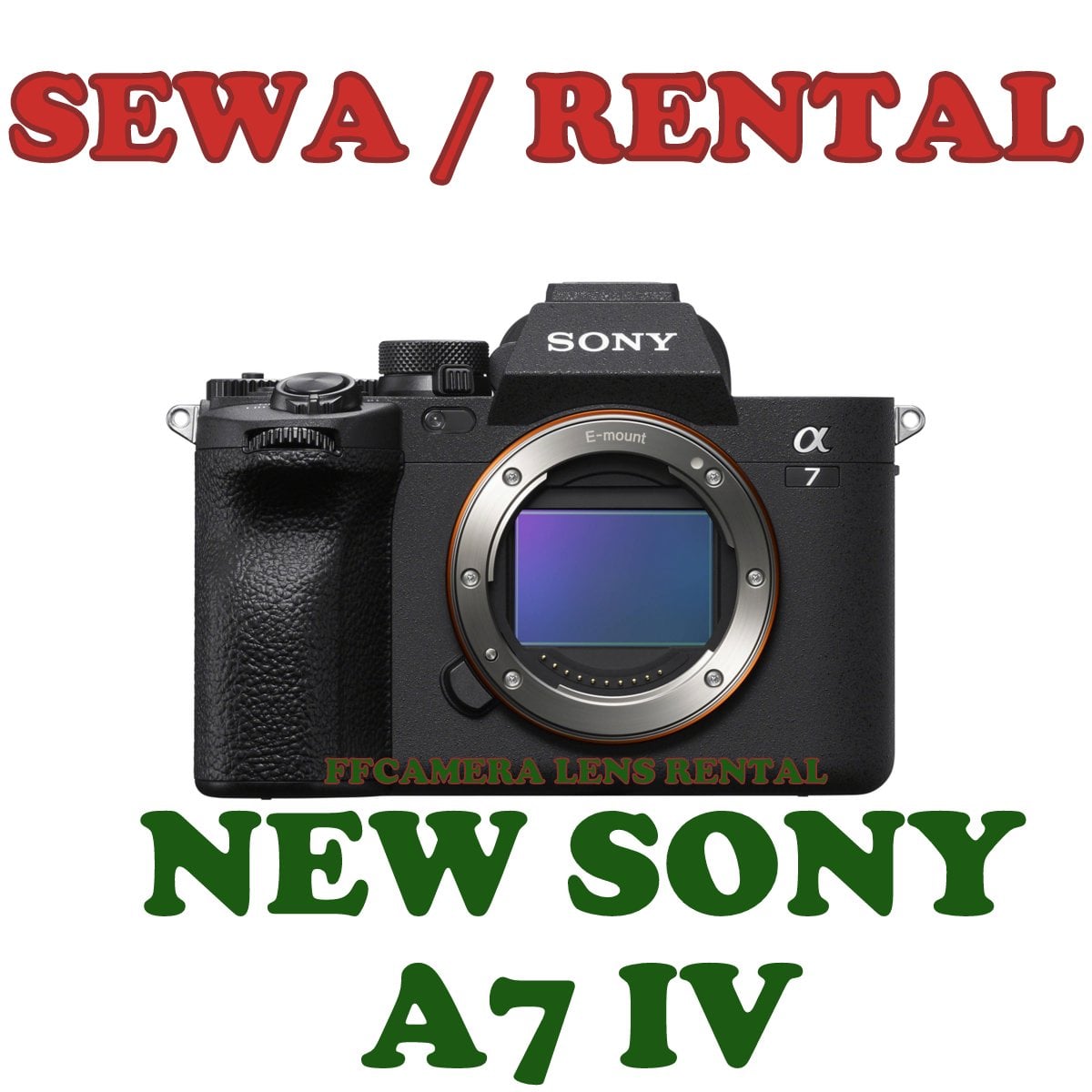 The new Sony A7 IV. Now available at FFcamera Lens Rental